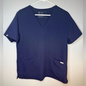 Figs Women’s Deep Blue V-Neck Shirt